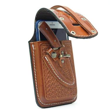 Imagem de Kit Bainha Dupla Porta Celular + Faca Atrevidu's Muladeiro - Atrevidu'