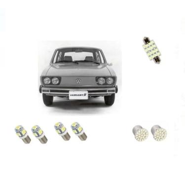 Imagem de Kit Led Torpedo Brasilia Variant Farolete Placa Teto Ré