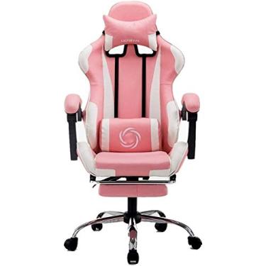 Imagem de Cadeira doméstica confortável para cibercafés cadeira de computador cadeira de corrida de couro sintético para jogos
