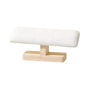 Imagem de Suporte Expositor De Joias Em Formato T De Madeira Para Pulseiras, Rel