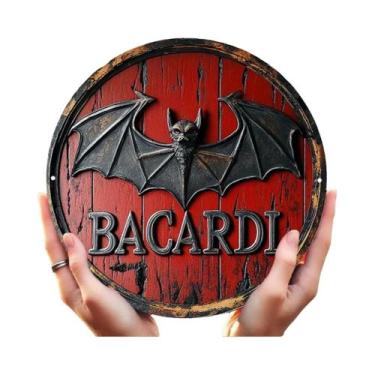 Imagem de Placa De Alumínio Com Logotipo Vintage Bacardi, 7,8x7,8 Polegadas, Dec