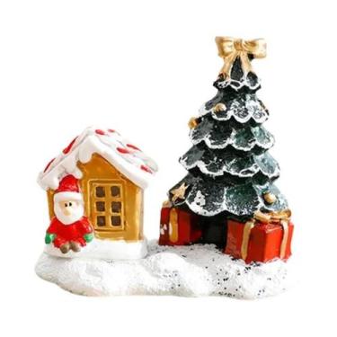 Imagem de Decorações De Natal Com Cenário De Vila De Inverno, Boneco De Neve, Ár