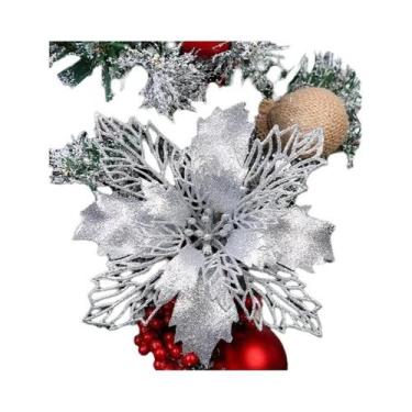 Imagem de Flores Artificiais De Natal De 9CM, 510 Peças, Decoração Para Árvore D