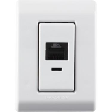 Imagem de Caixa de Sobrepor com 1 Tomada RJ45 Cat.6 Tramontina LizFlex Branca