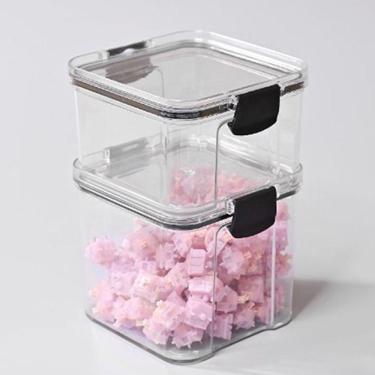 Imagem de Pote Hermetico Conserva Veda 700ml Tampa Com Trava Acrilico Transparente Armazenamento