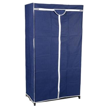 Imagem de Guarda Roupa Portatil Aramario Ziper Organizador Cabideiro Arara Prateleira Sapateira Praia Azul