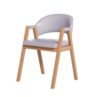 Imagem de Cadeira De Jantar Antonella Linho Estilo Poltrona - 7 Decor Cinza