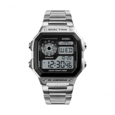Imagem de Relógio Masculino Cronômetro Skmei Casual Resistênte à água 1335 Prata