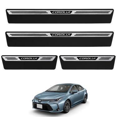 Imagem de Jogo de Soleira Premium Corolla 2020 a 2025 Escovada 4 Portas