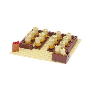 Imagem de Blocos De Montar MOC: Placa Base Clássica Para Jardim De Vegetais, Abó