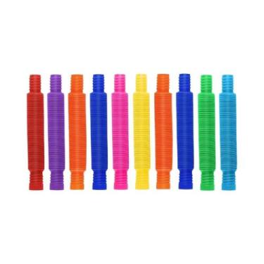 Imagem de Brinquedos Sensoriais Coloridos Em Tubos Telescópicos 10-30PCS Plástic