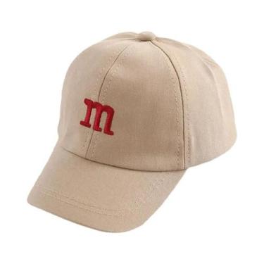 Imagem de Chapéu De Sol De Verão Para Bebês Meninos E Meninas Com Letra M Bordad