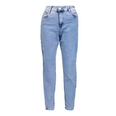 Imagem de Calça Jeans Feminina Sawary Mom Azul Estonado Claro, Azul claro, 42