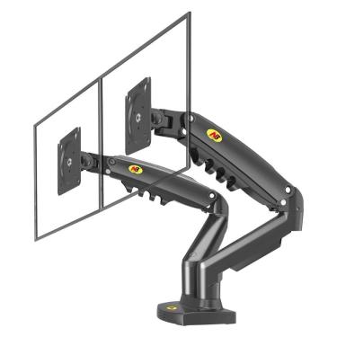 Imagem de Suporte de Mesa Articulado 2 Monitores 17" a 27" Pistão a Gás F160 NB