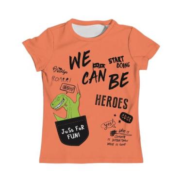 Imagem de Camiseta Gráfica De Dinossauro Para Meninos E Meninas, Manga Curta, Ro