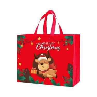 Imagem de Sacolas Reutilizáveis Dobráveis De TNT 1 2 4 Peças Portáteis Para Emba