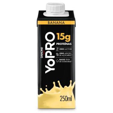 Imagem de Yopro Bebida Láctea Danone Banana 15g de Proteínas 250ml, Banana, 250m