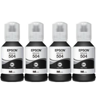 Imagem de Kit Tinta L6270 L4150 L4260 L6191 L6171 T504 Preto - Ink