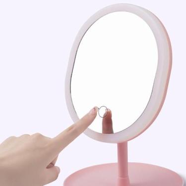 Imagem de Espelho de Maquiagem com Iluminação LED Recarregável XDH18-0 - Tudo em