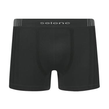 Imagem de Cueca Boxer Sem Costura Selene 11070 POLIAMIDA, M, Preto