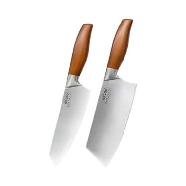 Imagem de Faca Profissional Japonesa De Aço Inoxidável Chef Santoku Para Culinár