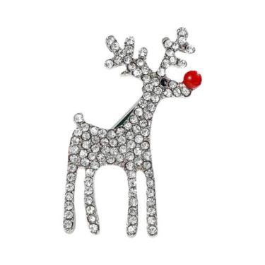 Imagem de Broches Clássicos Femininos De Natal Com Strass, Alfinetes Esmaltados 