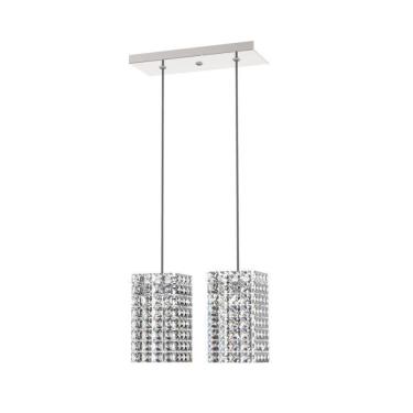 Imagem de Luminária Pendente De Cristal  L30X12Cm Mesa Balcão