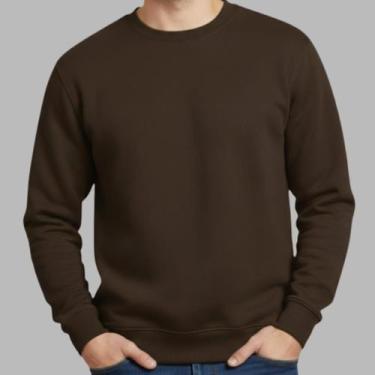 Imagem de Moletom Blusa Frio Unissex Gola Redonda Careca Lisa Básica Baggy - Mah