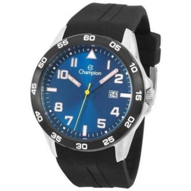 Imagem de Relógio Masculino Preto Pulseira de Borracha Champion