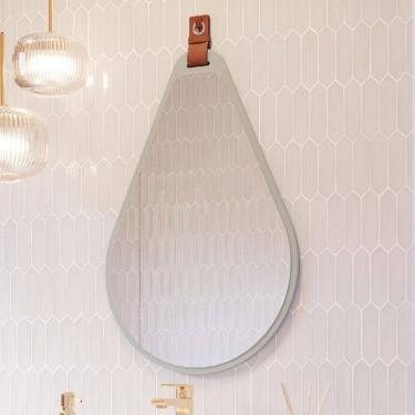 Imagem de Espelho Decorativo Gota 100% Mdf Pistache - Mgm Móveis