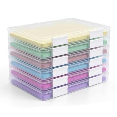 Imagem de Caixa organizadora de papel A4 A5, 6 peças, caixa organizadora de papel A4, armazenamento de papel para scrapbook para cartas dos EUA de 25 x 31,5 cm, recipientes de plástico para materiais de