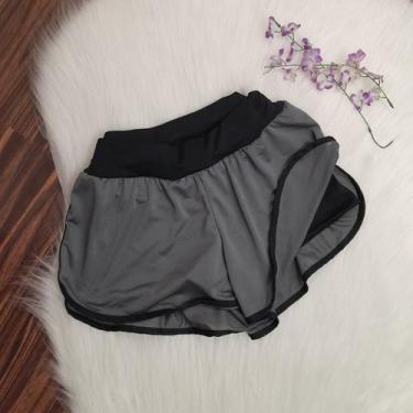 Imagem de Short Duplo Suplex e Dryfit Academia Fitness - Bella fitness, Cinza, M