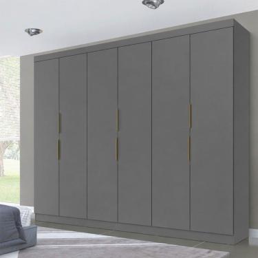 Imagem de Guarda-Roupa Casal 12k 6 Portas 4 Gavetas Onix - Maxel