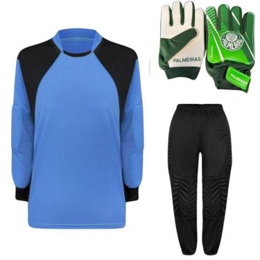 Imagem de Kit De Goleiro TRB + Luva De Goleiro Infantil Palmeiras DRB Goalkeeper-Unissex