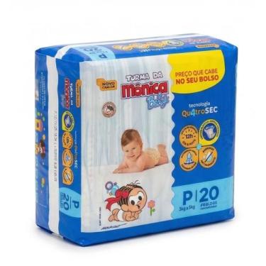 Imagem de Fralda Turma da Mônica Baby Qu4troSEC P 20 Un - Proteção 12h