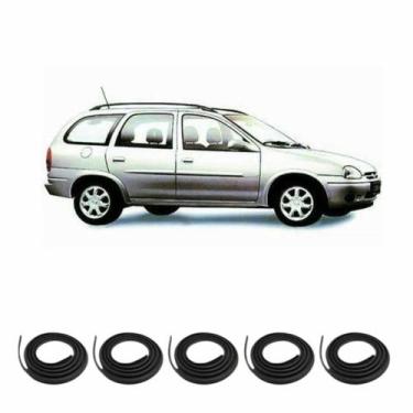 Imagem de Kit Borracha Vedação Das 4 Portas + Borracha de Porta Malas Corsa Wago