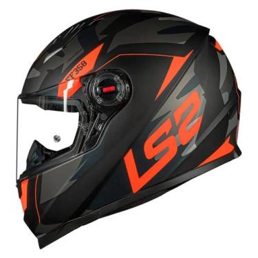 Imagem de Capacete LS2 FF358 Tank Camo Preto Laranja Fosco, M (57/58)
