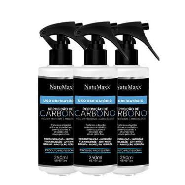 Imagem de Kit 3 Leave in Uso Obrigatório Carbono NatuMaxx 250ml