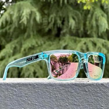 Imagem de Óculos De Sol Polarizados Unissex Quadrados Anti-Luz Azul Para Direção