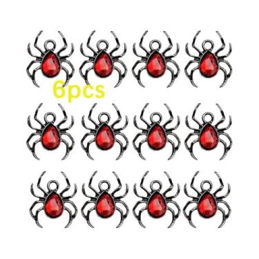 Imagem de Pingente Em Forma De Aranha Com Esmalte Preto 2/6/12pcs Para Decoração