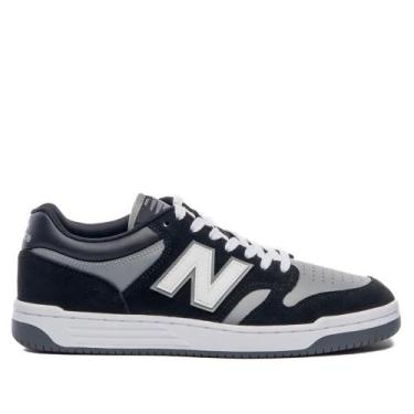 Imagem de Tênis Masculino New Balance 480L Preto/Cinza, Preto, Cinza, 37