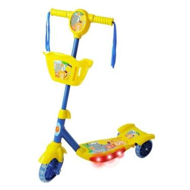 Imagem de Patinete Infantil 3 Rodas Floresta Divertida Luz e Som 6176 - DM Toys