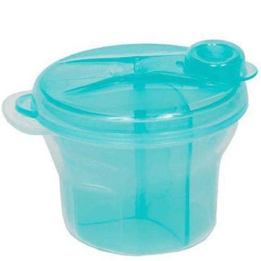 Imagem de Pote Dosador Leite Em Pó Fórmula 3 Divisões Azul Buba