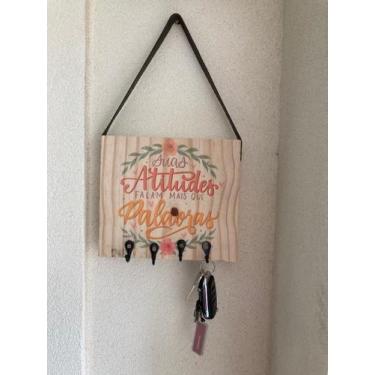 Imagem de Porta Chaves Suas Atitudes Falam Mais Que Palavras - Via Vintage