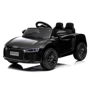 Imagem de Carrinho Elétrico Motorizado Infantil 12v Audi R8 Preto Com Controle R