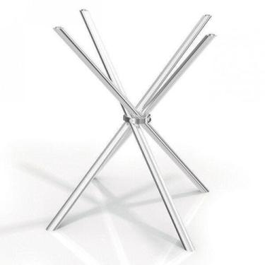 Imagem de Base de Metal para Mesa de Jantar 73cm Volga Prata/Crome - Kappesberg