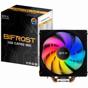 Imagem de Air Cooler Bifrost CAF102 4 Heatpipe RGB ARGB 140W Preto BR-X 120CM 25CM 1600 RPM 64,5CFM 37dBA