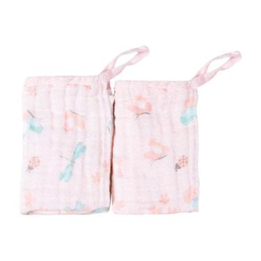 Imagem de PANINHO DE BOCA BABETE SOFT 2 CAMADAS 25x25cm KIT C/2 UN- COM PRENDEDO