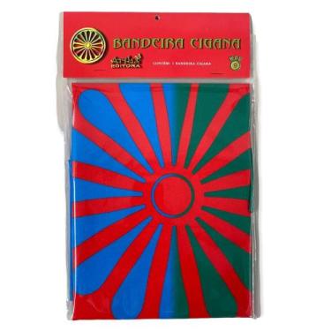 Imagem de Bandeira Cigana em tecido para pendurar em haste - Editora Artha