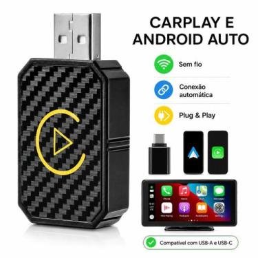 Imagem de CarPlay Android Auto Wireless Conversor Compacto Portátil - Conversor 